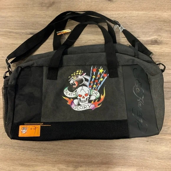 Ed Hardy Skull Graphic Duffel Bag NWT - Picture 1 of 8